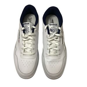 Reebok White and Blue Classic Sneakers